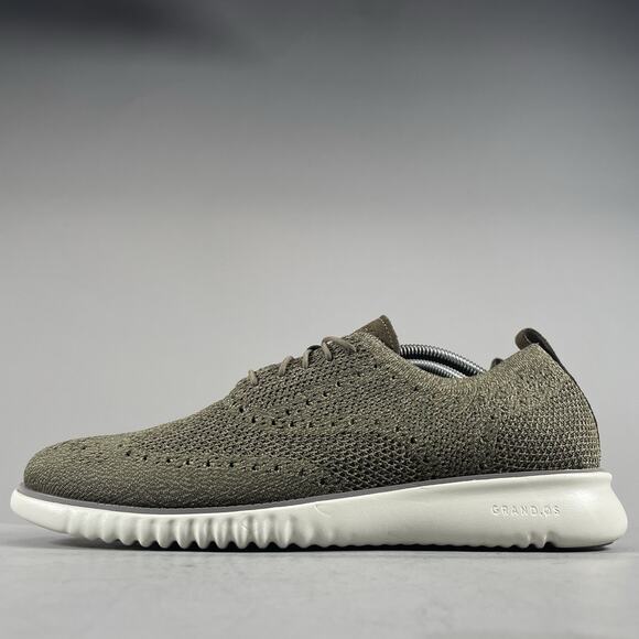 Cole Haan Zerogrand Stitchlite Men’s 11 M Green Wingtip Oxford Casual Dress Shoe - Picture 1 of 9